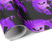 Happy Halloween Spooky Party Time Geschenkpapier (Rolleneckpunkt)