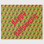 Happy Halloween Spooky Party Time Geschenkpapier (Flach)