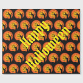 Happy Halloween Spooky Party Time Geschenkpapier (Flach)