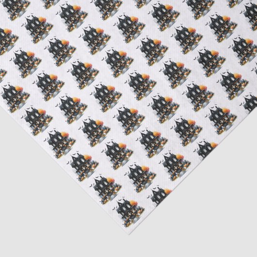 Happy Halloween Spooky Pattern Seidenpapier (Ausschnitt)