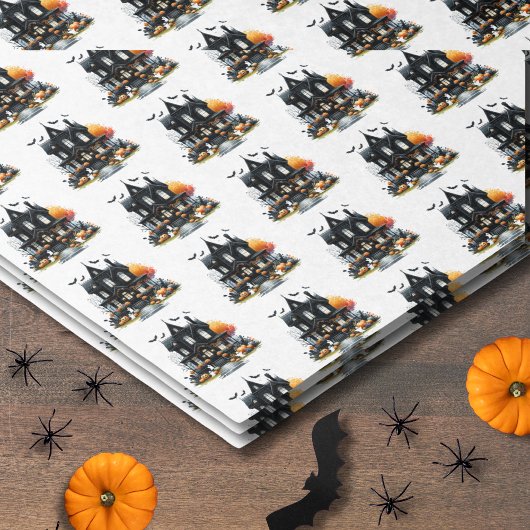 Happy Halloween Spooky Pattern Seidenpapier