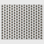 Happy Halloween Spooky Pattern Wrapping Paper Geschenkpapier (Flach)