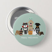 Happy Halloween Spooky Pet Kostüme Button (Vorne & Hinten)
