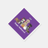 Happy Halloween Spooky Pet Kostüme Serviette (Ecke)