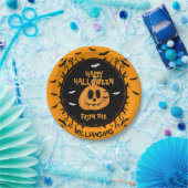 Happy Halloween Spooky Pumpkin Carving Party Pappteller (Party)