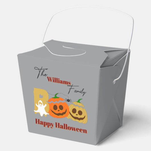 Happy Halloween Spooky Pumpkin Gefallen Box Geschenkschachtel (Vorderseite)