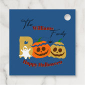 Happy Halloween Spooky Pumpkin Gefältchen Geschenkanhänger (Rückseite)