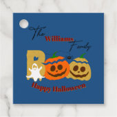 Happy Halloween Spooky Pumpkin Gefältchen Geschenkanhänger (Vorderseite)