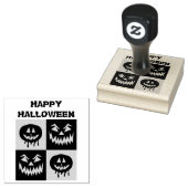 Happy Halloween Spooky Pumpkin Ghost Face Gummistempel (Stempel)