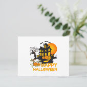 Happy Halloween Spooky Pumpkin Haunted House Men W (Stehend Vorderseite)