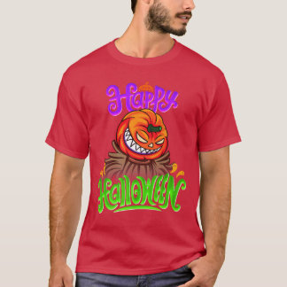 Happy Halloween Spooky Pumpkin Jack O Lantern  T-Shirt