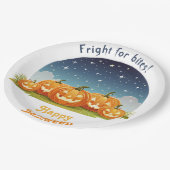 Happy Halloween Spooky Pumpkin Patch Pappteller (Schrägansicht)