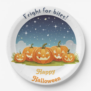 Happy Halloween Spooky Pumpkin Patch Pappteller