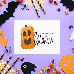 Happy Halloween Spooky Pumpkin Postkarte