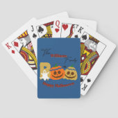 Happy Halloween Spooky Pumpkin Spielkarten (Rückseite)