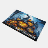 Happy Halloween Spooky Pumpkins Fußmatte (Schrägansicht)