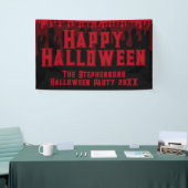 Happy Halloween Spooky Red Black Dripping Blood Banner (Messeveranstaltung)