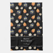 Happy Halloween Spooky Samhain Pumpkins Crystals Geschirrtuch (Vertikal)