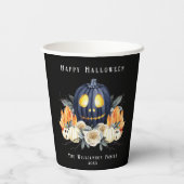 Happy Halloween Spooky Samhain Pumpkins Crystals Pappbecher (Rückseite)