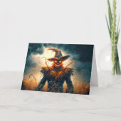 Happy Halloween Spooky Scarecrow Karte (Vorderseite)