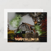 *~* Happy HALLOWEEN Spooky Scarey Postkarte (Vorne/Hinten)