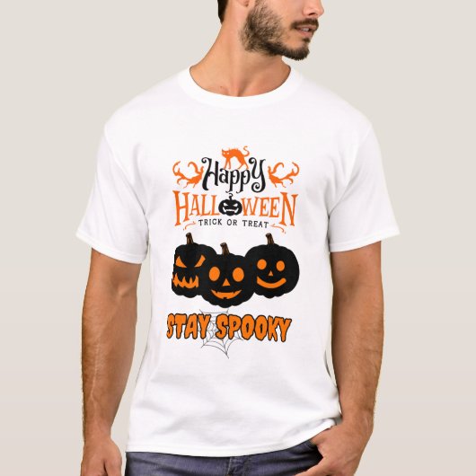 Happy Halloween Spooky Season T-Shirt (Vorderseite)