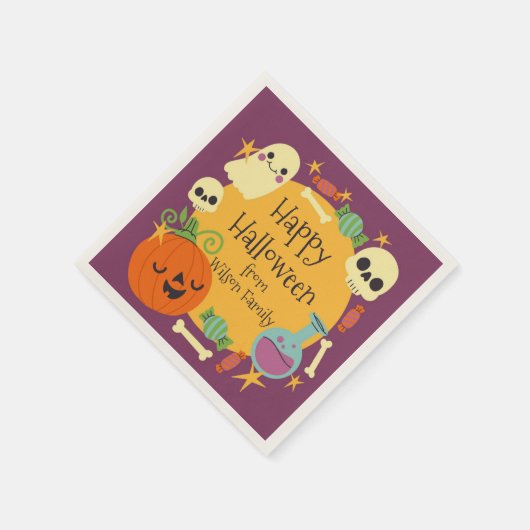 Happy Halloween Spooky Serviette (Ecke)