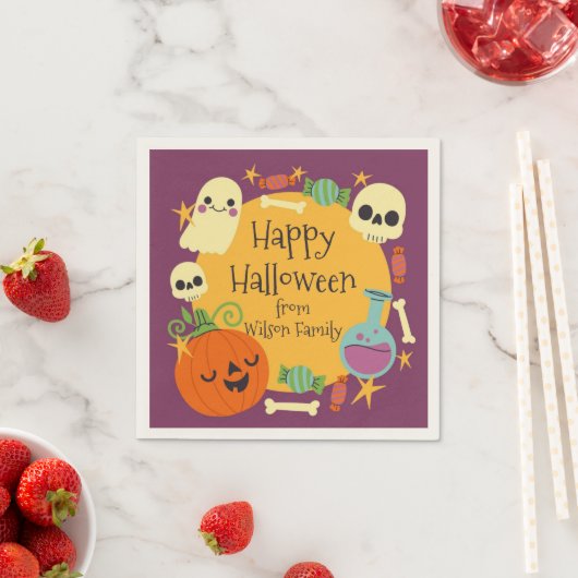 Happy Halloween Spooky Serviette (Beispiel)