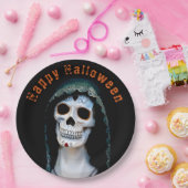 Happy Halloween Spooky Skull Lady Pappteller (Party)