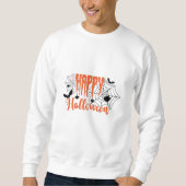 Happy Halloween Spooky Spidernetze Sweatshirt (Vorderseite)