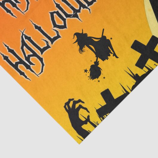 Happy Halloween Spooky Spuk House, Friedhof Seidenpapier (Ausschnitt)