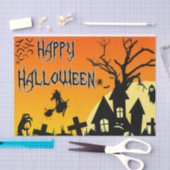 Happy Halloween Spooky Spuk House, Friedhof Seidenpapier (Handwerk)