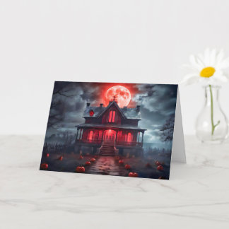 Happy Halloween Spooky Spuk House Karte