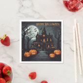 Happy Halloween Spooky Spuk House Serviette (Beispiel)