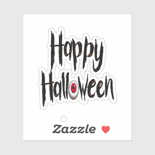 Happy halloween spooky sticker (Blatt)