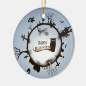 Happy Halloween Spooky Themed Ornament Round (Links)