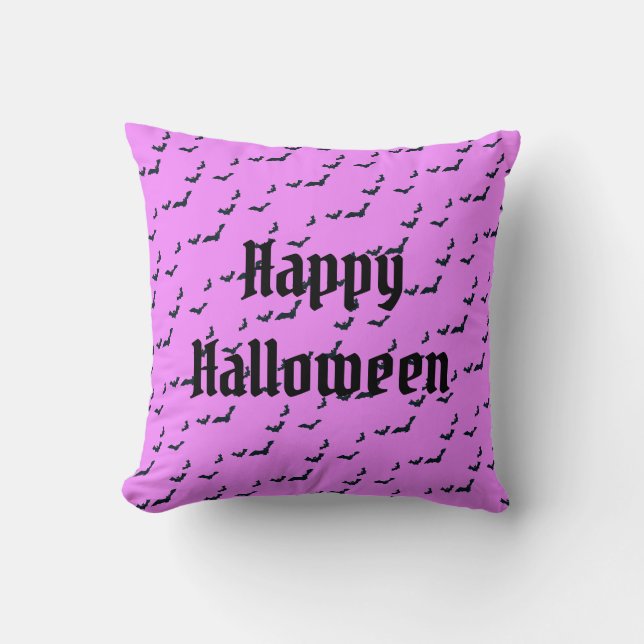 Happy Halloween Spooky Throw Kissen (Vorderseite)