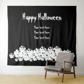 Happy Halloween Spott-Pflücken-Custom-Text Wandteppich (Beispiel (Horizontal))