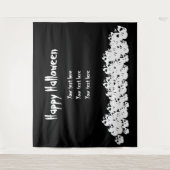 Happy Halloween Spott-Pflücken-Custom-Text Wandteppich (Vorderseite)