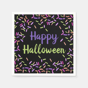 Happy Halloween Sprinkles Custom Paper Serviette