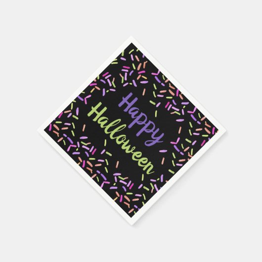 Happy Halloween Sprinkles Custom Paper Serviette (Ecke)