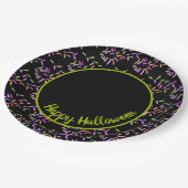 Happy Halloween Sprinkles Grün anpassbar Pappteller (Schrägansicht)