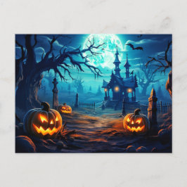Happy Halloween | SPUK FRIEDHOF Postkarte