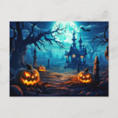 Happy Halloween | SPUK FRIEDHOF Postkarte (Vorderseite)