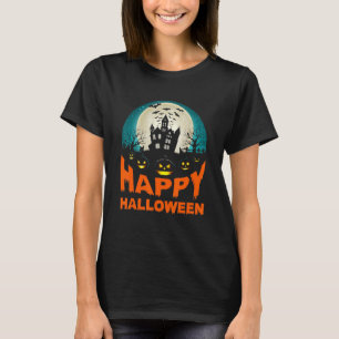Happy Halloween Spuk Haus Friedhof Beängstigende P T-Shirt