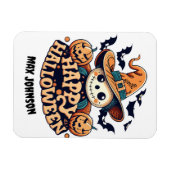 Happy Halloween - Spuk Haus Orange Black Magnet (Horizontal)