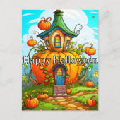 Happy Halloween | Spuk Haus Postkarte (Vorderseite)
