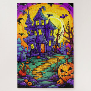 Happy Halloween   Spuk Haus Puzzle