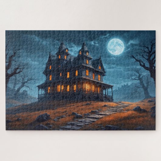 Happy Halloween | Spuk Haus Puzzle (Horizontal)
