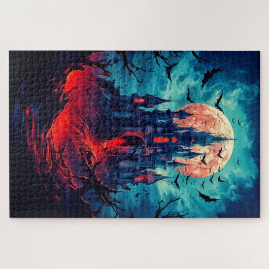 Happy Halloween | Spuk Haus Puzzle (Horizontal)